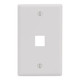 Classic 1 Port Faceplate for EZ®/HD Style in Single Gang - White - IC107F01WH Classic 1 Port Faceplate for EZ®/HD Style in Single Gang - White - IC107F01WH